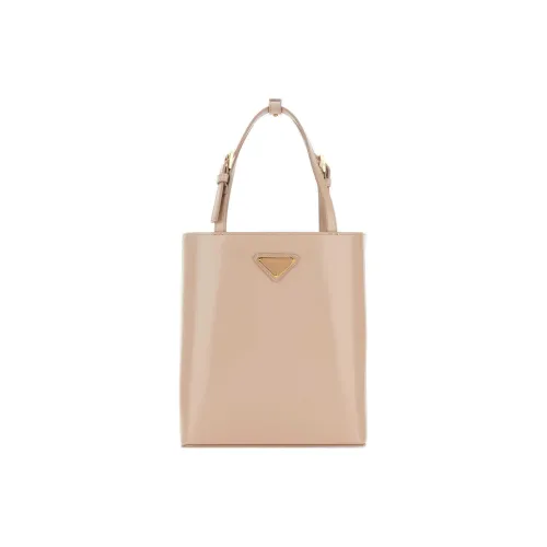prada Match Leather Tote Bag Shopping Bag Handbag Regular Women's Light Brown