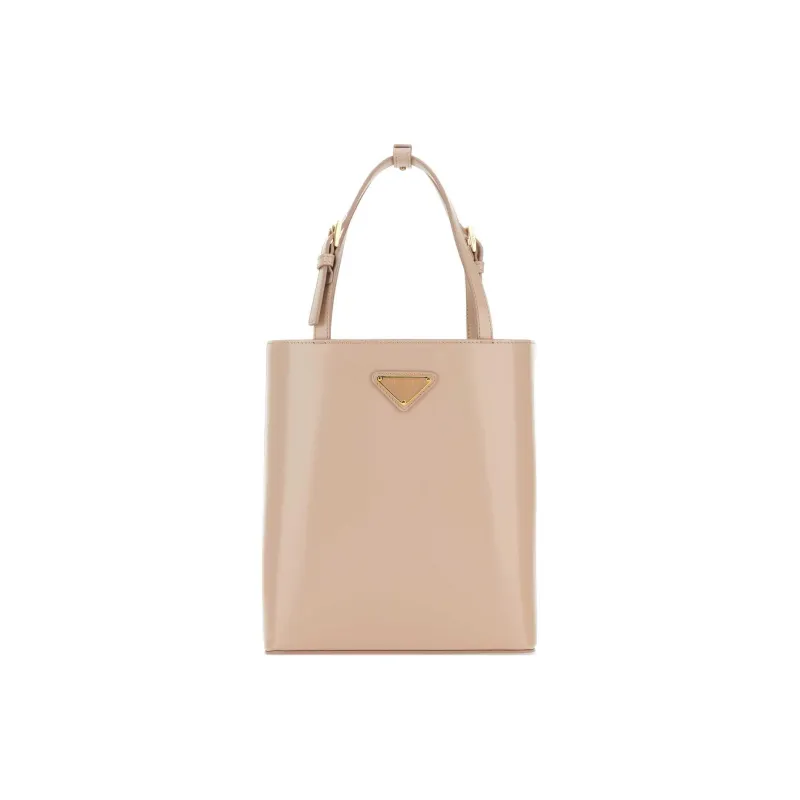 PRADA Leather Tote Bag Shopping Bag Handbag Regular Women's Light Brown-0