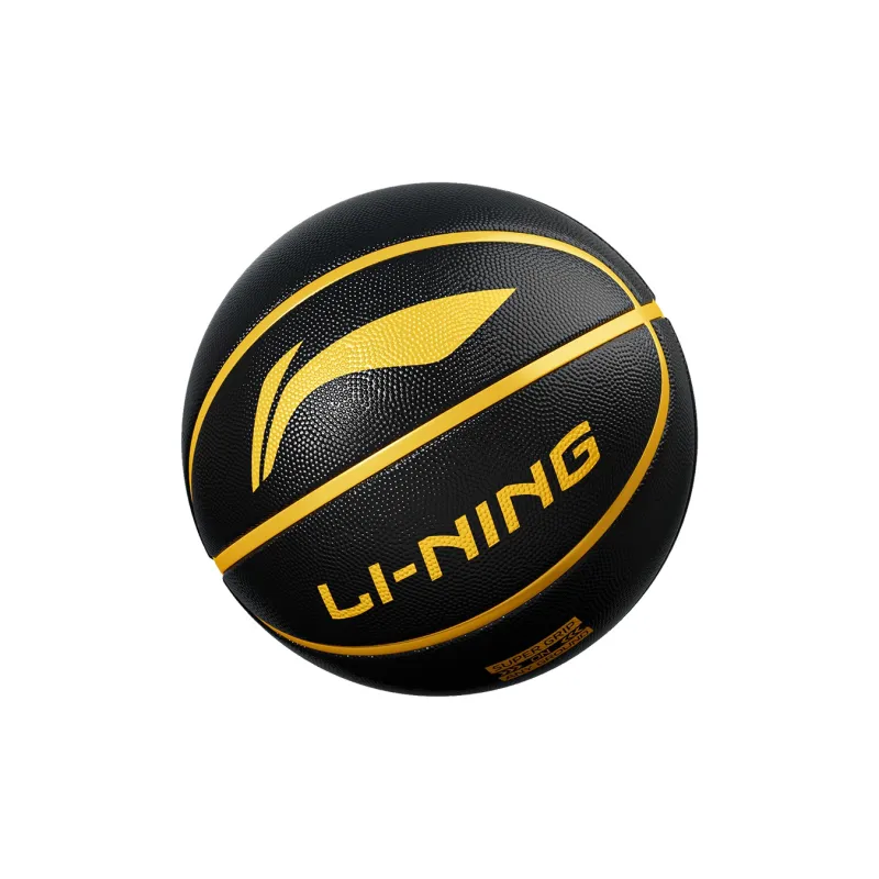LiNing CBA Collection Rubber Basketball Black Gold Size 7 Training Unisex-13