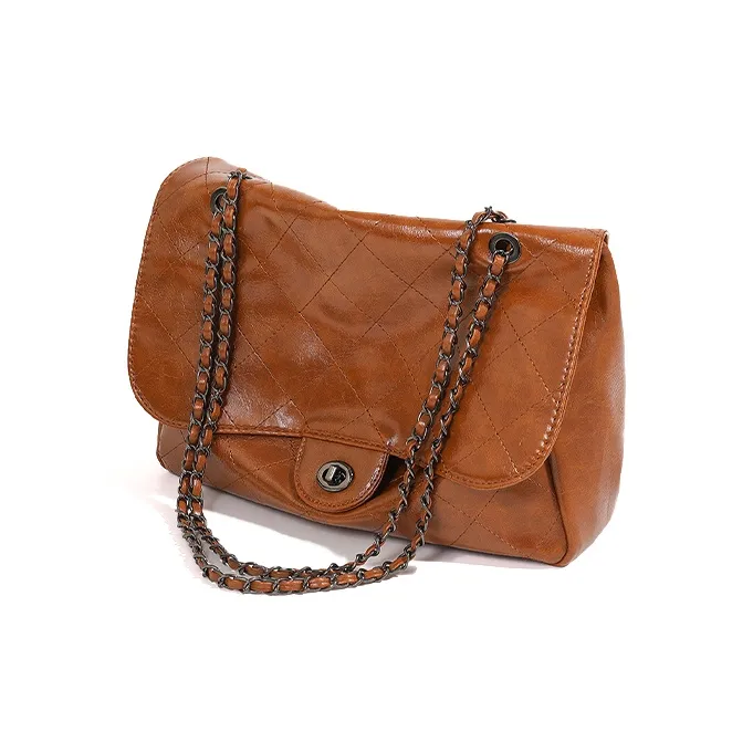 HAWA PU Tote Shoulder Bag Hobo Bag Women's Black/Brown/Ecru-12