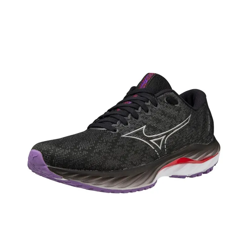 Mizuno Wave Inspire 19 Wear-Resistant Low-Top Running Shoes Women's Black-2