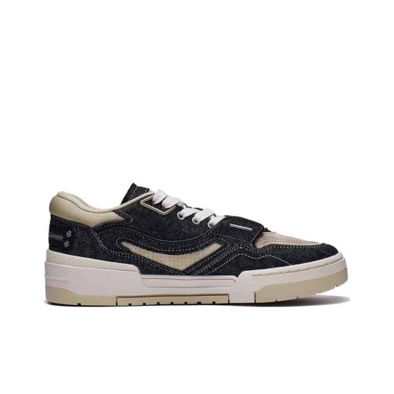 LiNing 001 BTC BTC PRM Cushioning Wear Resistant Low Top Skateboard Shoes Men's Black-1