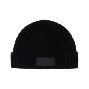 Valentino Vltn Logo Patch Knitted Beanie