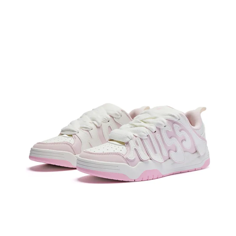 QIAODAN Cushioning Low Top Skateboard Shoes Women's Ice Frost Pink-2