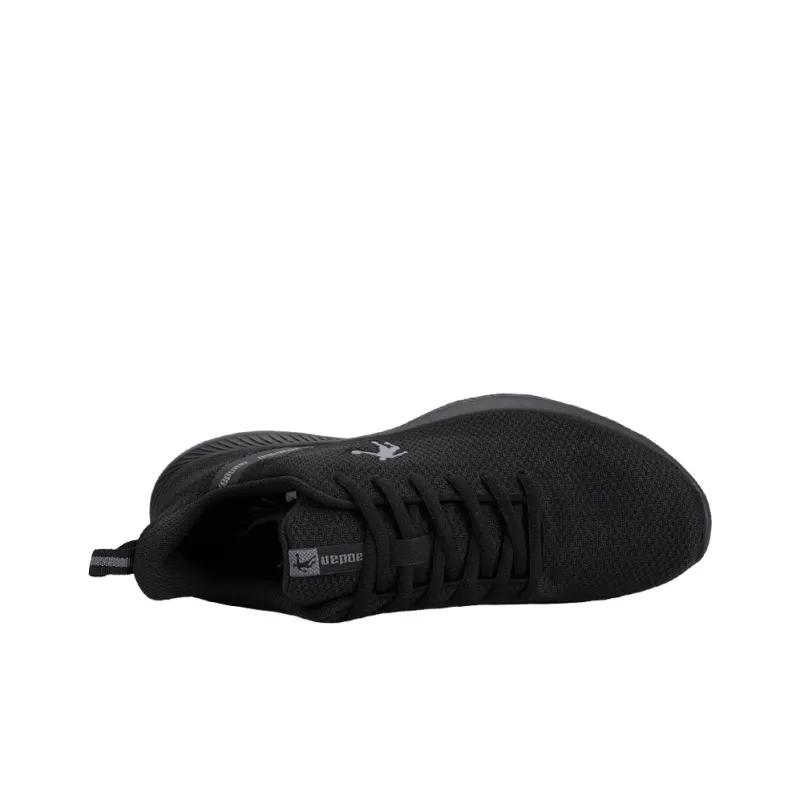 QIAODAN Cushioning Anti Slip Wear Resistant Breathability Low Top Running Shoes Men's Black Gray Color-1