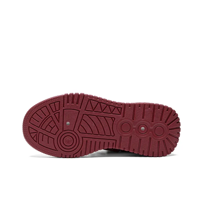 RENBEN Slip Resistant Cushioning Height Increasing Low Top Skateboard Shoes Women's Beige Red-4