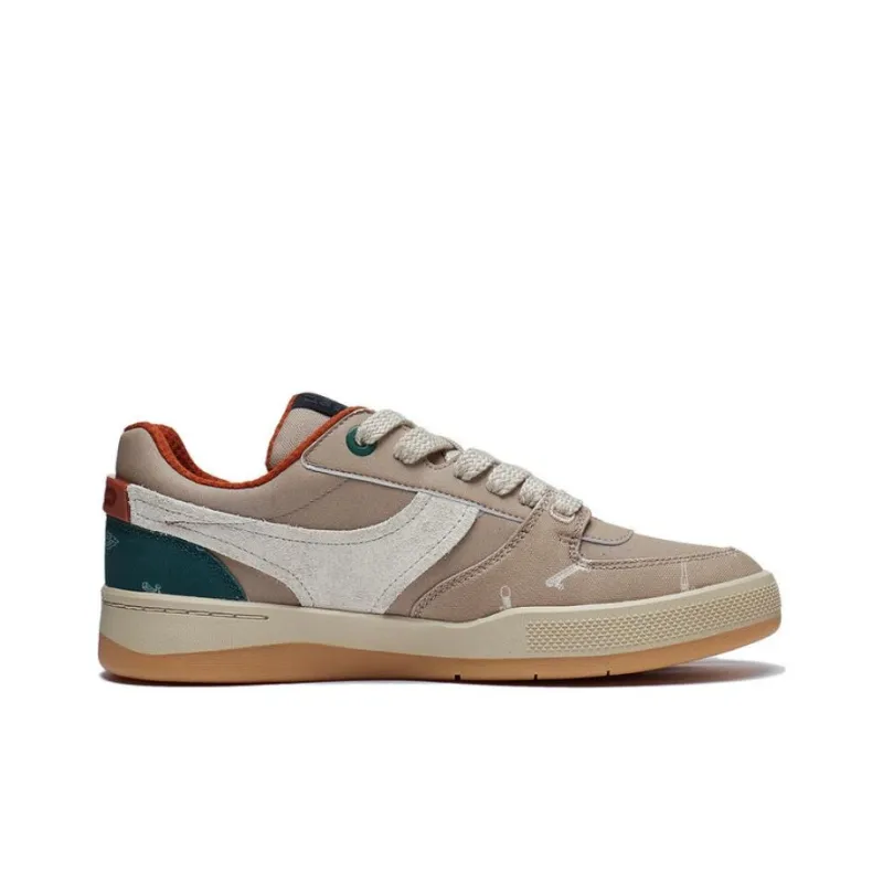 LiNing Zhengrong 92S Durable Cushioning Low-Top Skateboard Shoes Men's Light Brown Glaze-1
