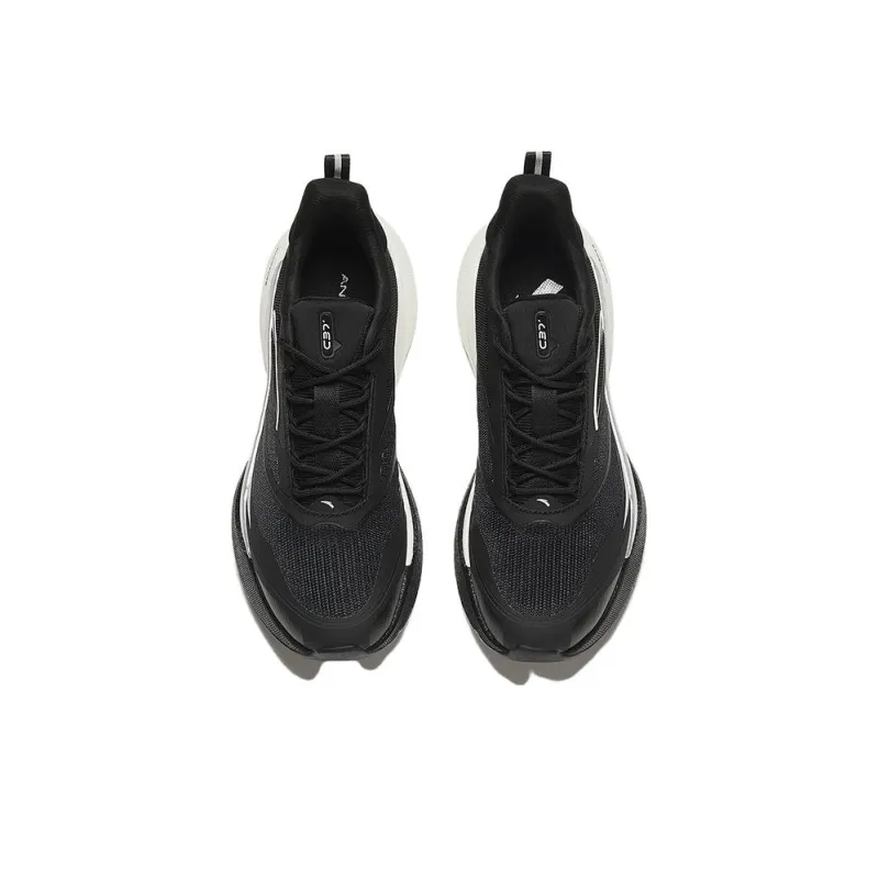 Anta C37 Series Cushioning, Wear Resistant Low Top Sprint Running Shoes Men's Black Silver-2