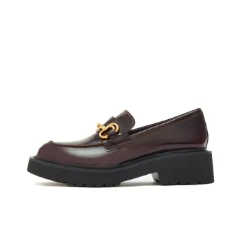 Staccato Burgundy Jazz Loafers 4cm Women's