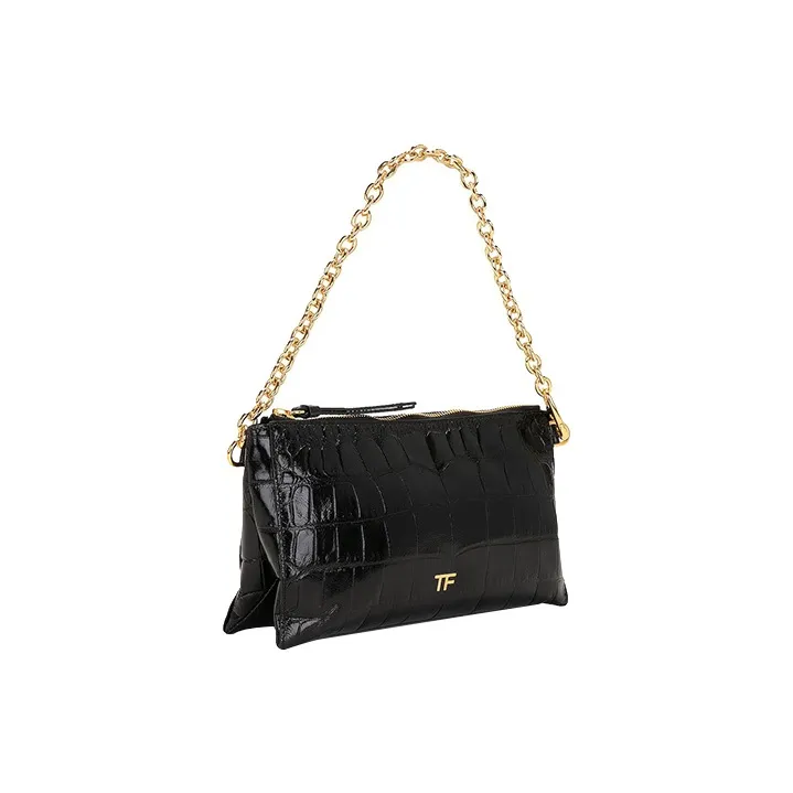TOM FORD Embossed Chain Linked Clutch Bag-2