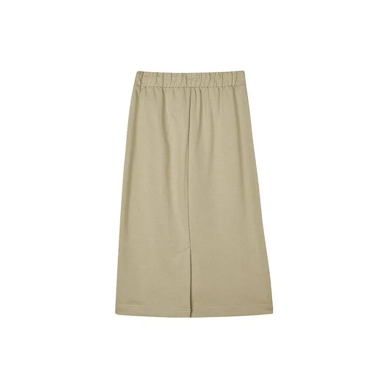 Skechers Knit Long Skirt Women's Beige Brown-1