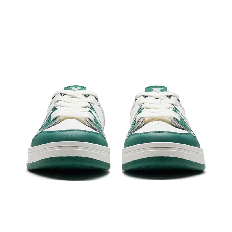 XTEP MAXX1.0 Slip-Resistant Low-Top Skateboard Shoes Men's Deep Turquoise/Sail White-5