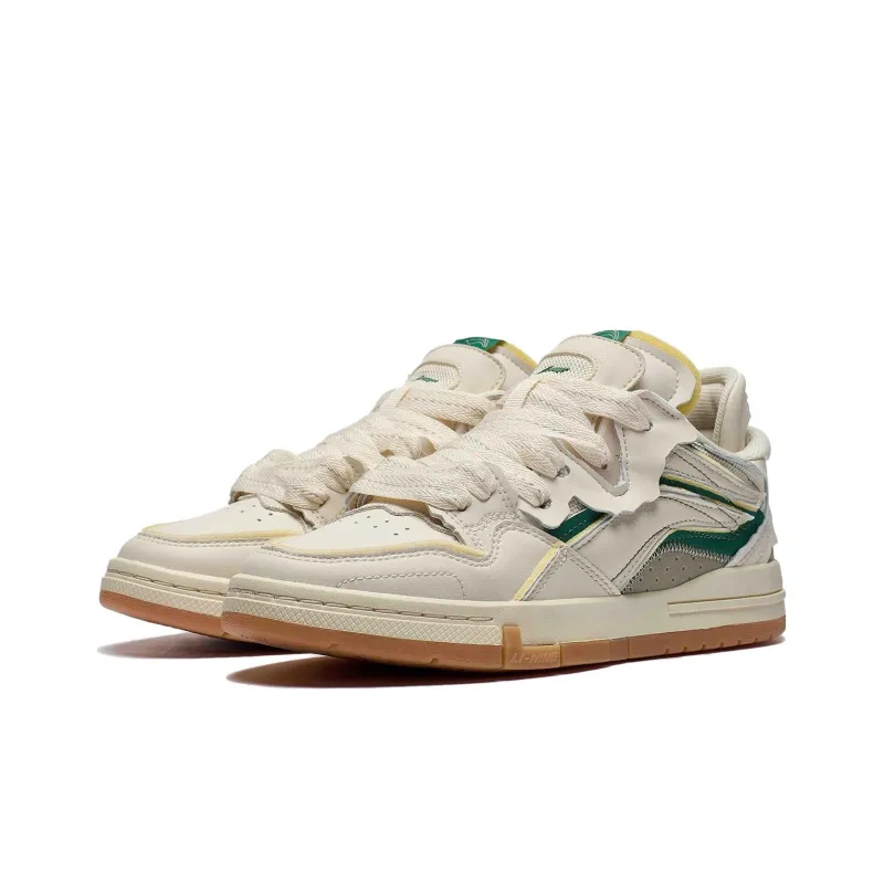LiNing Wave Pro Cushioning Wear Resistant Low Top Skateboard Shoes Women's Pine Green-2