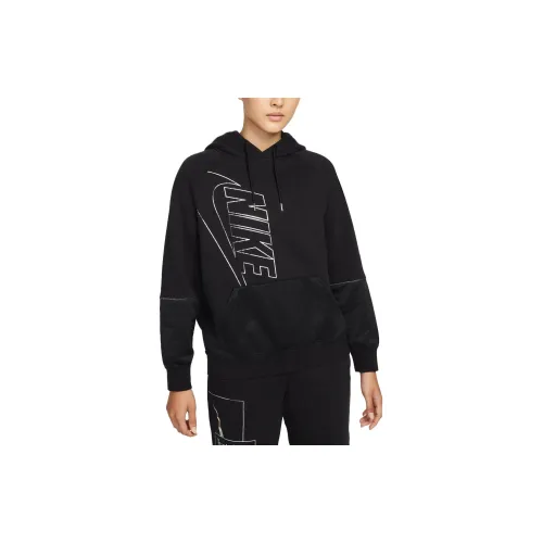 Nike Sweatshirts Women's Black/Black/Black/Metallic Silver