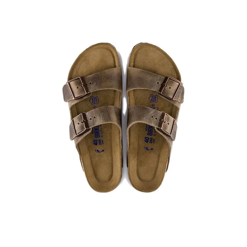Birkenstock Arizona Soft Footbed Oiled Leather Narrow Fit 'Tobacco Brown'-4