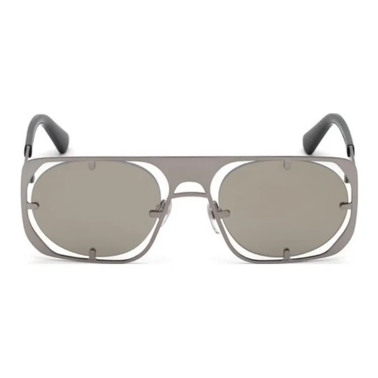 DIESEL Metal Irregular Shape Sunglasses Men's Gray-1