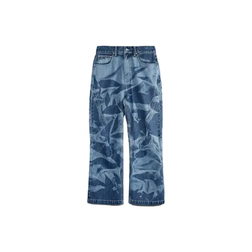 Lee Lee X ROARINGWILD Co-brand Jeans Unisex Washed Blue