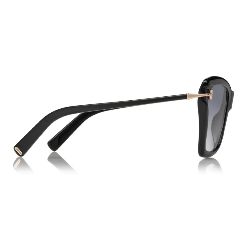 TOM FORD Acetate Butterfly Sunglasses Women's Black-2