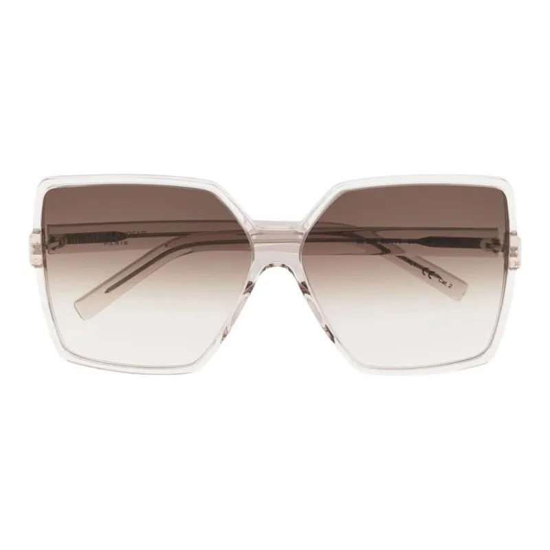 SAINT LAURENT Plastic Irregular Shape Sunglasses Men's Transparent-1