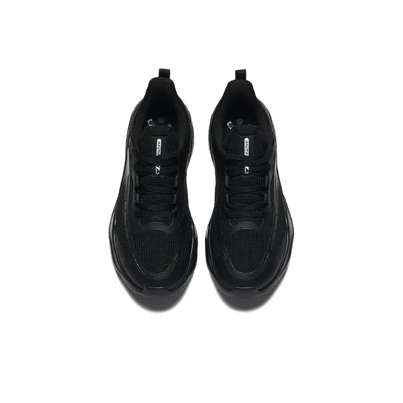 Anta Abrasion Resistant Low Top Training Shoes Women's Black-2
