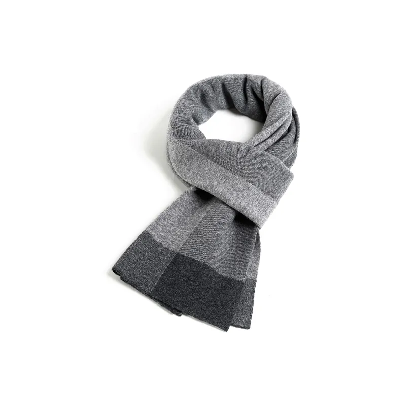 Jiu Ji Pure Wool Knit Scarves Men's-1