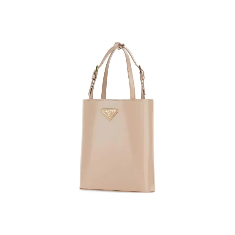 PRADA Leather Tote Bag Shopping Bag Handbag Regular Women's Light Brown-1