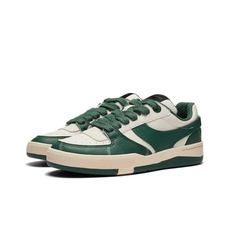 LiNing Zhengrong 92S Cushioning Wear-Resistant Low-Top Skateboard Shoes Women's Deep Temple Green-2