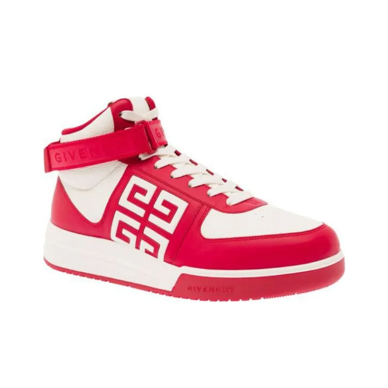 Givenchy G4 High Top Skateboard Shoes Men's Red-2