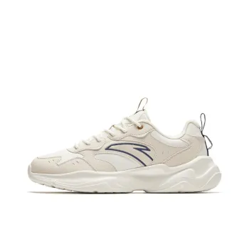 Anta Life Collection Cushioned Wear Resistant Lightweight Low Top Casual Shoes Men's Gray White