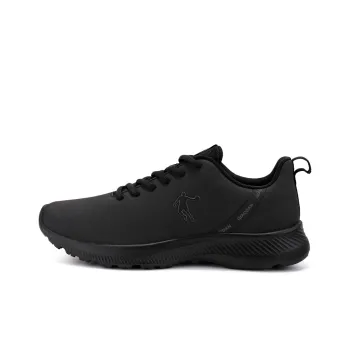 QIAODAN Cushioning Anti Slip Wear Resistant Water Resistant Coverage Low Top Casual Running Shoes Men's All Black