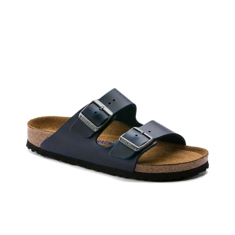 Birkenstock Arizona Soft Footbed Oiled Leather Blue-1