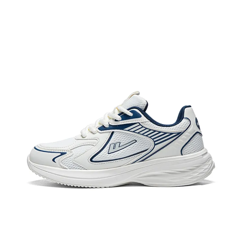 Warrior Durable Lightweight And Breathable Low Top Chunky Sneakers Men's Beige Blue-0
