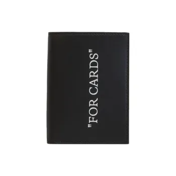 OFF WHITE Quote Bookish Wallet Black