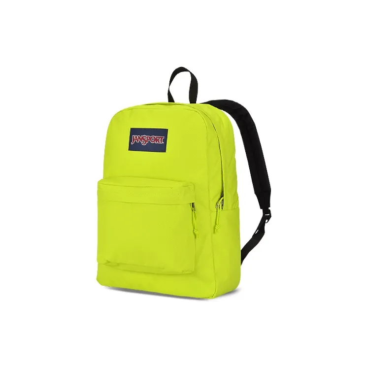 JanSport Polyester With Textile Backpack Medium Size Unisex Neon Green-1