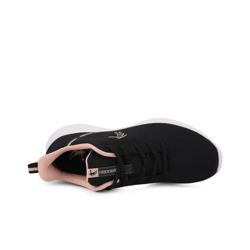 QIAODAN Cushioning Anti-Slip And Wear-Resistant Breathable Coverage Low-Top Running Shoes Women's Black Pink-3