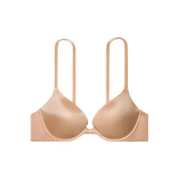 Victoria's Secret Very Sexy Rhinestone Collection 9729 Gathering Style Double Shine Strap Lace Push Up Bra Women's Nude