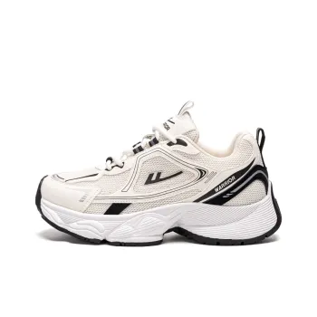 Warrior Anti Slip Wear Resistant Low Top Chunky Sneakers Women's White Black