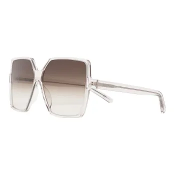 SAINT LAURENT Plastic Irregular Shape Sunglasses Men's Transparent