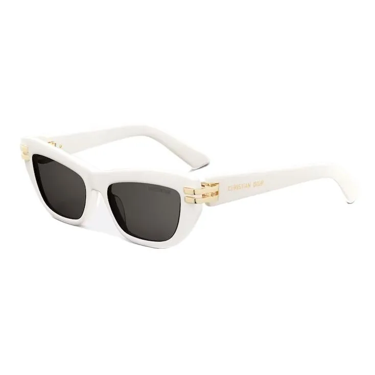DIOR Acetate Irregular Shape Sunglasses Women's White-0