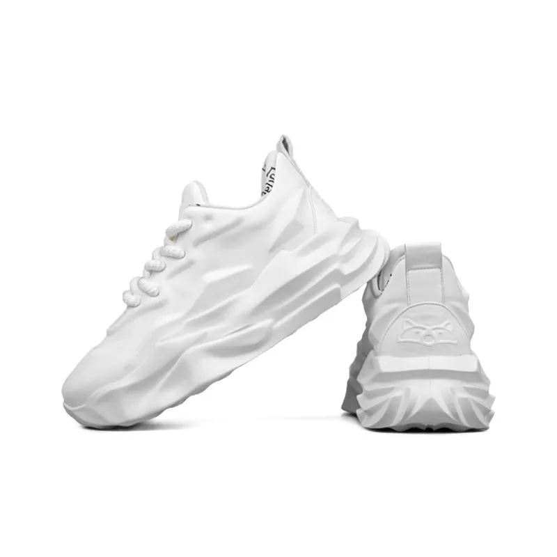 LOHAN·SIR Chunky Sneakers Unisex Low Top Black/White-3