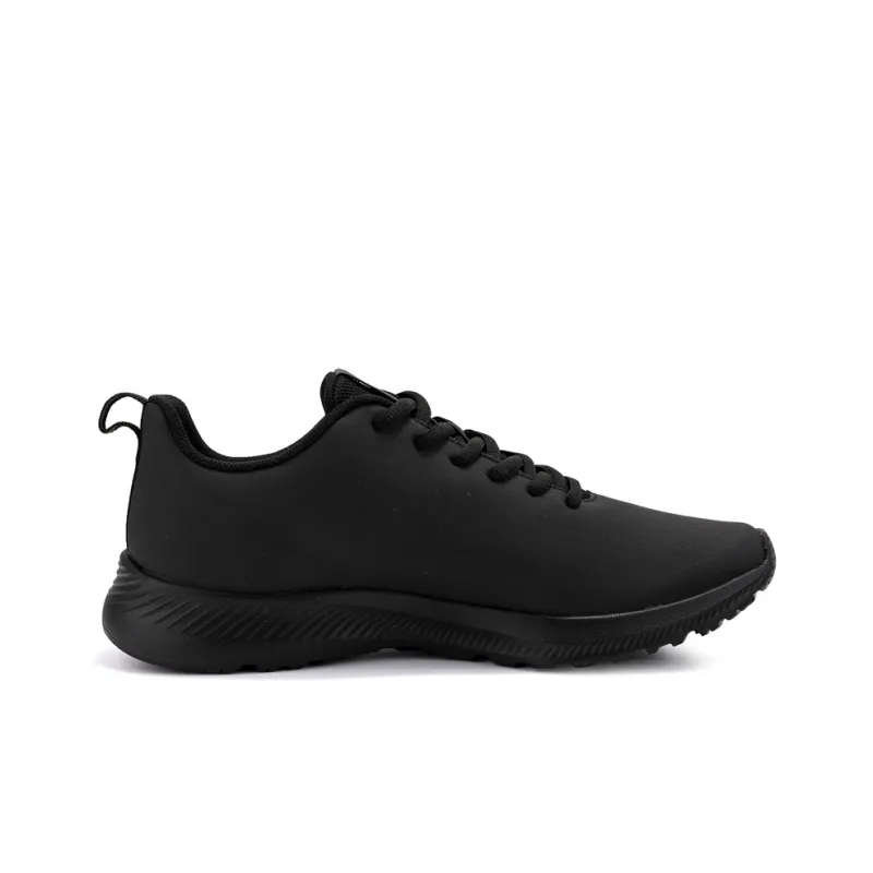 QIAODAN Cushioning Anti Slip Wear Resistant Water Resistant Coverage Low Top Casual Running Shoes Men's All Black-1