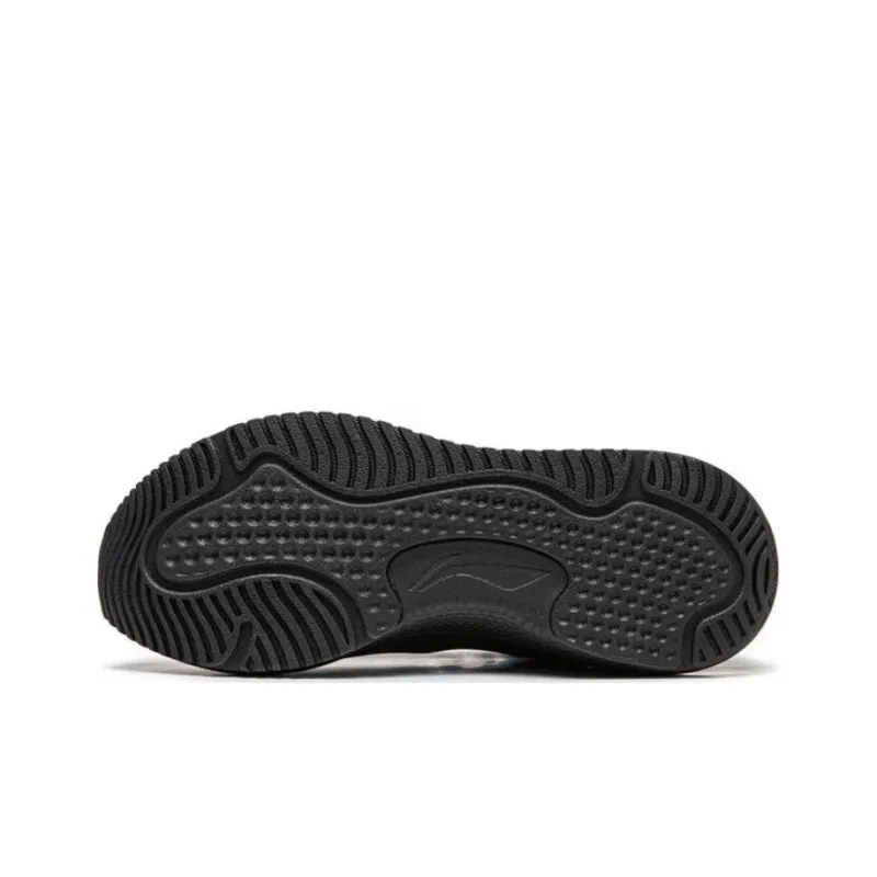 LiNing Cushioning Abrasion Resistant Breathable Low Top Running Shoes Women's Black-4