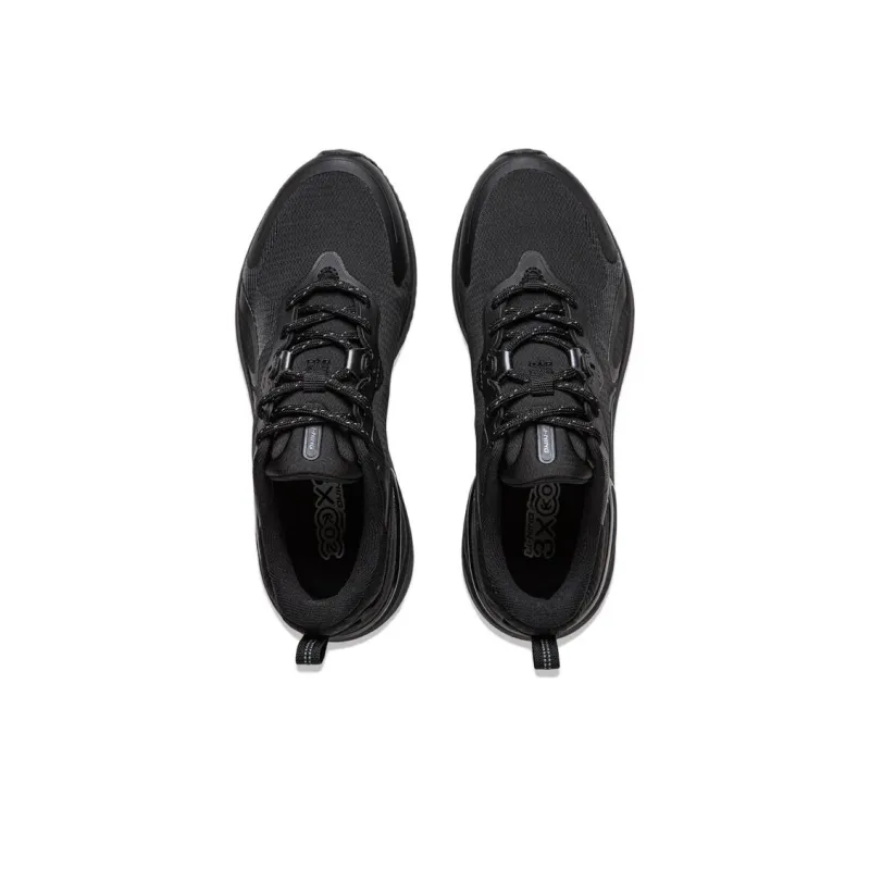 LiNing Cushioning Abrasion Resistant Breathable Low Top Running Shoes Women's Black-3