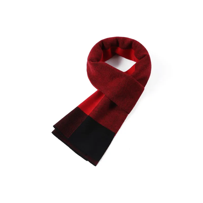 Jiu Ji Pure Wool Knit Scarves Men's-5