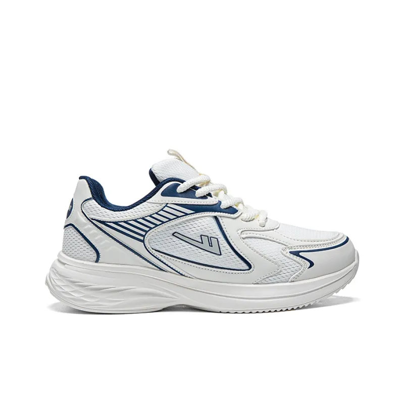 Warrior Durable Lightweight And Breathable Low Top Chunky Sneakers Men's Beige Blue-1