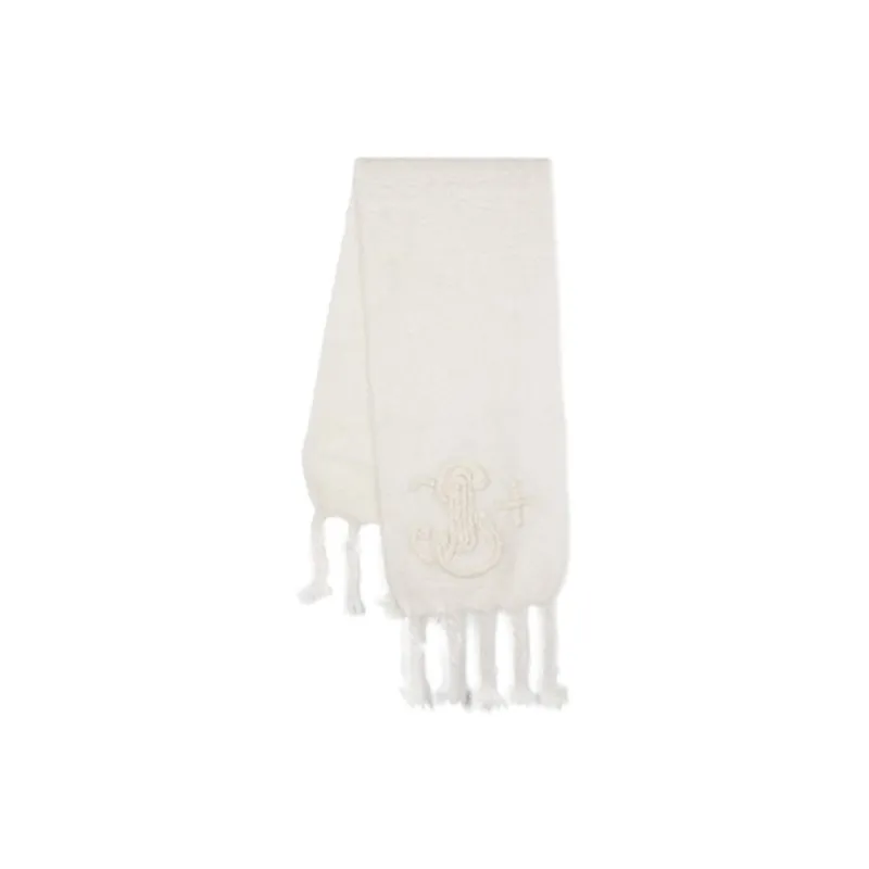 JIL SANDER Knit Scarves Unisex Beige-0