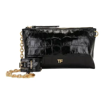 TOM FORD Embossed Chain Linked Clutch Bag