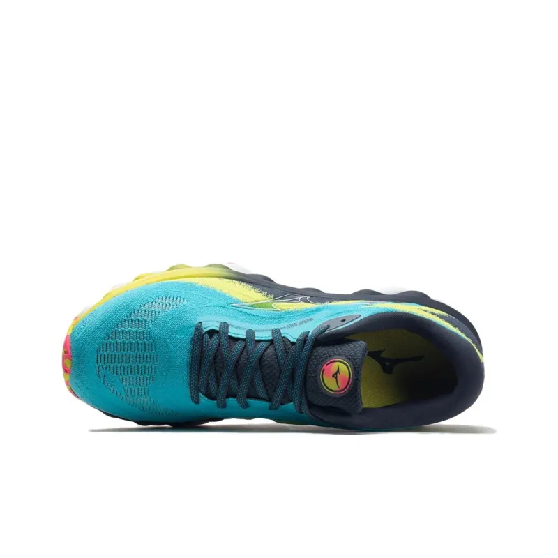 Mizuno Wave Sky 7 Wear Resistant Low Top Running Shoes Men's Blue-4