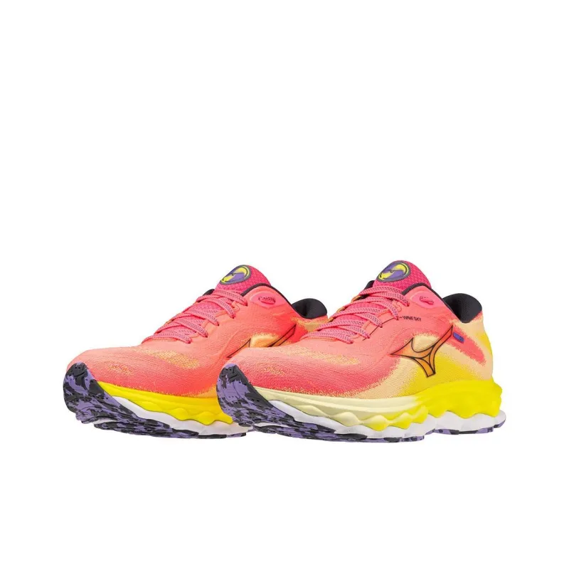 Mizuno Women's Wave Sky 7 'High Vis Pink'-3