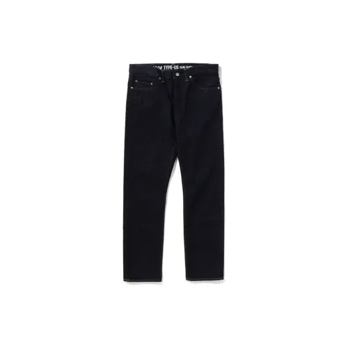 A BATHING APE Jeans Men Navy Blue NYX